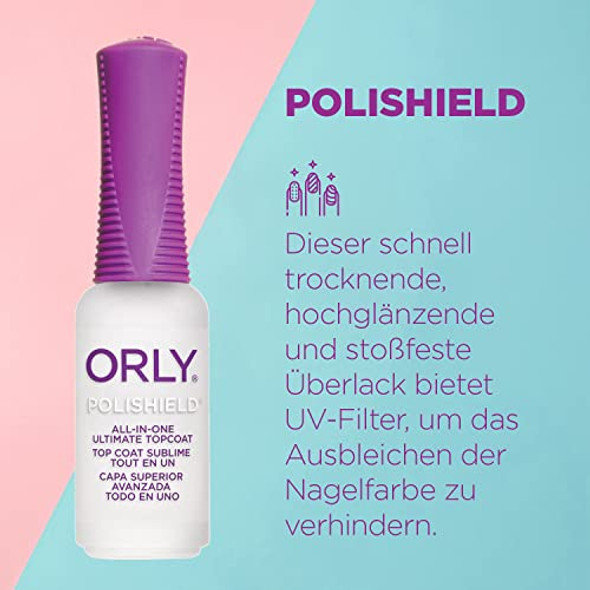 Orly Polishield 3-In-1 Ultimate Nail Top Coat .3 Ounce Orly Polishield 3-In-1 Ultimate Nail Top Coat .3 Ounce