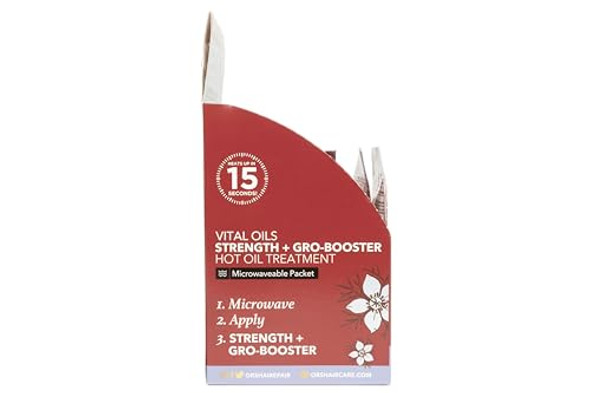 Ors Hairepair Vital Oils Hot Oil Treatment Strength + Gro-Booster With Black Castor Coconut & Black Seed Oil 1.5 Ounces (Pack Of 12)