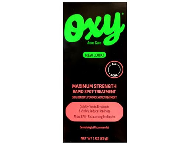 Oxy Acne Advanced Care Rapid Spot Treatment 10% Benzoyl Peroxide With Prebiotics 1 Oz (Pack Of 4)