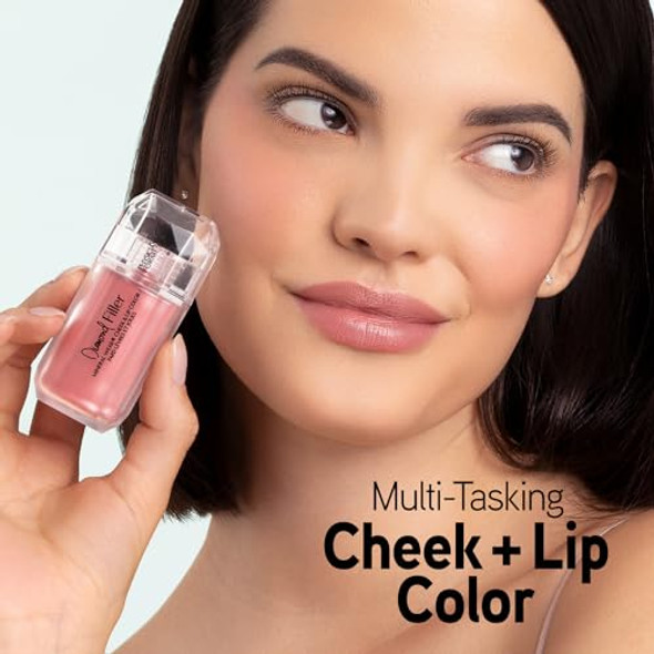 Physicians Formula Mineral Weardiamond Filler Cheek & Lip Color Serum-To-Cream Multi-Use Liquid Blush Formula Plumps & Smooths For Fuller Looking Cheeks & Lips Monochromatic Look - Radiant Pink