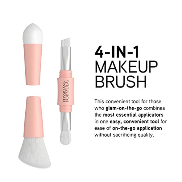 Physicians Formula 4-In-1 Makeup Brush And Sponge Set 3 Premium Brushes In One And Precision Makeup Sponge For Powder And Liquid Make Up Physicians Formula 4-In-1 Makeup Brush And Sponge Set 3 Premium Brushes In One And Precision Makeup Sponge For Powder And Liquid Make Up