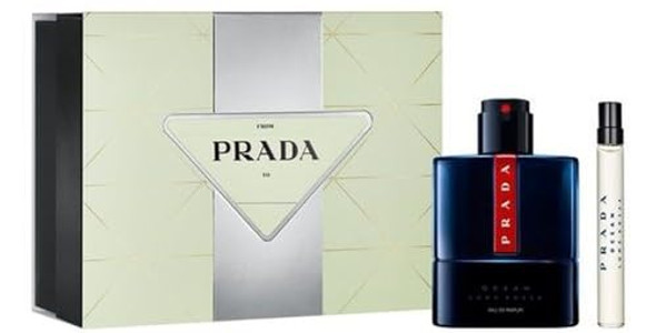 Prada Luna Rossa Ocean 2-Piece Set (Eau De Parfum Spray 3.4 Fl Oz Eau De Toilette Spray 0.34 Fl Oz)