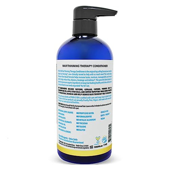 Pura D'Or Hair Loss Prevention Therapy Conditioner - 16 Oz Pack Of 2