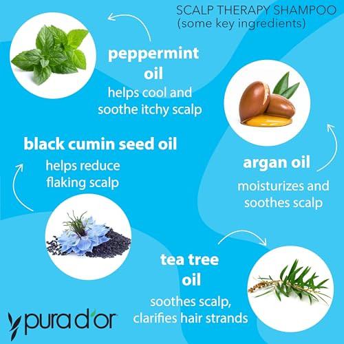 Pura D'Or Scalp Therapy Shampoo & Conditioner Set (16Oz | Buy at