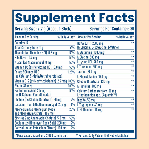 NativePath Native Hydrate Stick Packs Sugar Free Electrolytes Powder with BCAAs Tangerine Hydration Keto & Paleo Friendly 30 Servings