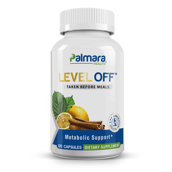 Palmara Health Level Off - Spike Control Supplement 120 Capsules 60 Servings Vegan Non-GMO Gluten Free