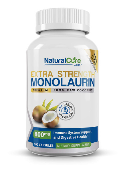 Palmara Health Extra Strength Monolaurin 800mg 100 Capsules 33% More