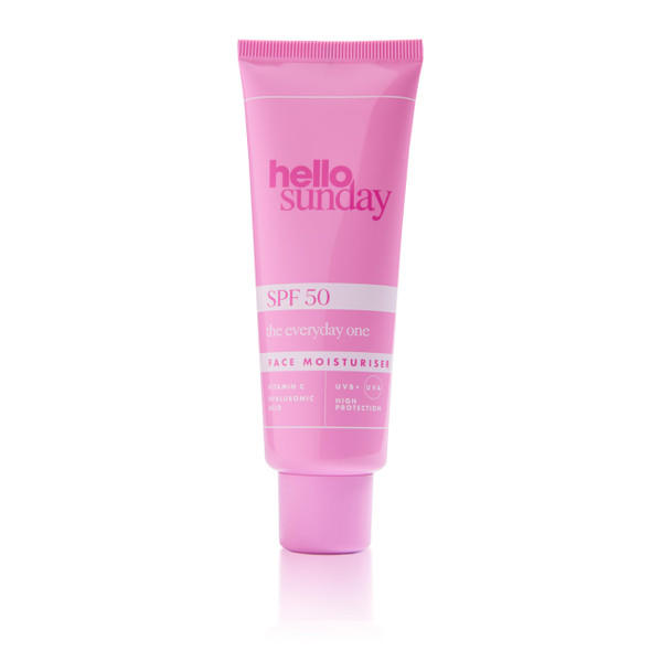 Hello Sunday The Everyday One Face Moisturiser SPF 50 – Limited Edition 75ml | Hydrating Daily Moisturiser with Hyaluronic Acid & Vitamin C | Broad-Spectrum Sun Protection