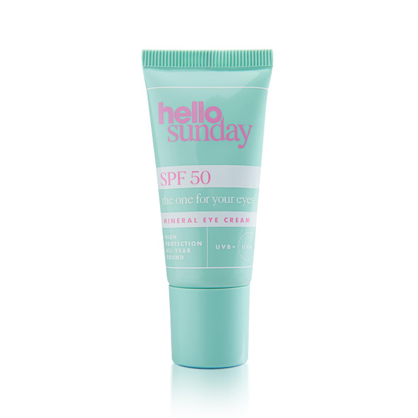 Hello Sunday The One For Your Eyes | SPF 50 Brightening & Lifting Mineral Eye Cream with Peptides | Hydrating & Soothing Formula for Sensitive Eyes