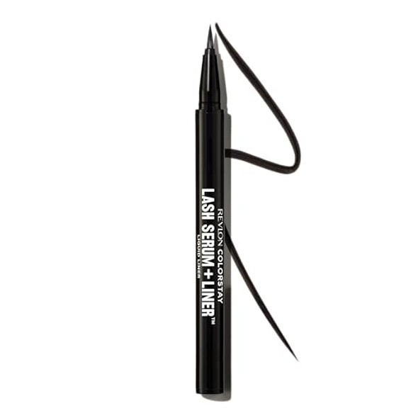 Revlon Colorstay Lash Serum + Liner Waterproof Eyeliner Healthier Looking Eyelashes Smudge-Resistant Flexible Brush Tip 001 Blackest Black Revlon Colorstay Lash Serum + Liner Waterproof Eyeliner Healthier Looking Eyelashes Smudge-Resistant Flexible Brush Tip 001 Blackest Black