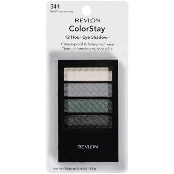 Revlon Colorstay 12 Hour Eye Shadow Quad Steel Impressions 0.16 Ounce