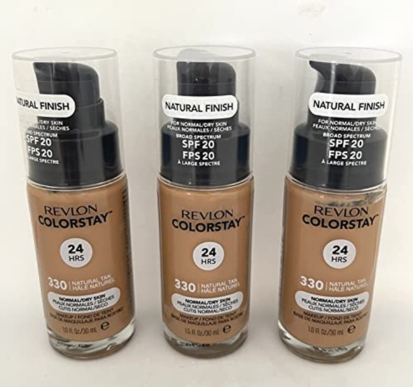 Revlon 3X Colorstay Pump 24Hr Make Up Spf20 Norm/Dry Skin 30Ml - 330 Natural Tan