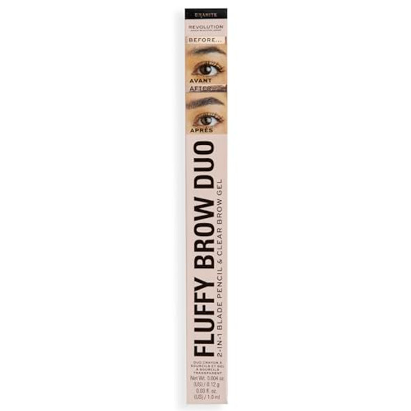 Revolution Beauty London Revolution Fluffy Brow Filter Duo 2-In-1 Eyebrow Pencil & Gel Enhances & Shapes Brows Vegan & Cruelty Granite 1 Piece Revolution Beauty London Revolution Fluffy Brow Filter Duo 2-In-1 Eyebrow Pencil & Gel Enhances & Shapes Brows Vegan & Cruelty Granite 1 Piece