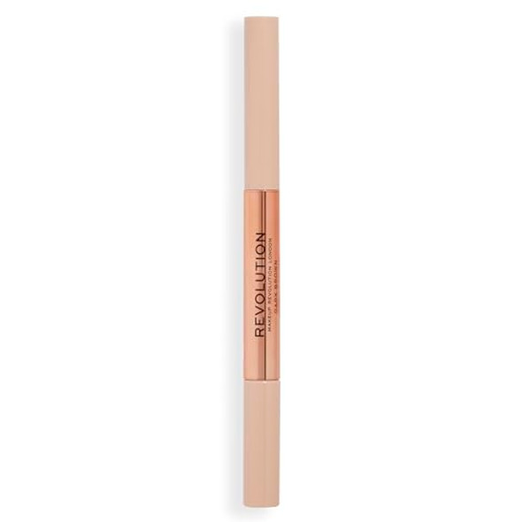 Revolution Beauty London Revolution Fluffy Brow Filter Duo 2-In-1 Eyebrow Pencil & Gel Enhances & Shapes Brows Vegan & Cruelty Dark Brown 1 Piece Revolution Beauty London Revolution Fluffy Brow Filter Duo 2-In-1 Eyebrow Pencil & Gel Enhances & Shapes Brows Vegan & Cruelty Dark Brown 1 Piece