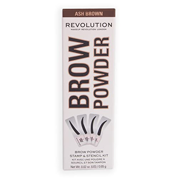 Revolution Beauty London Revolution Brow Powder Stamp & Stencil Kit Brow Shaping Tool Ash Brown Includes Brow Stencils Revolution Beauty London Revolution Brow Powder Stamp & Stencil Kit Brow Shaping Tool Ash Brown Includes Brow Stencils