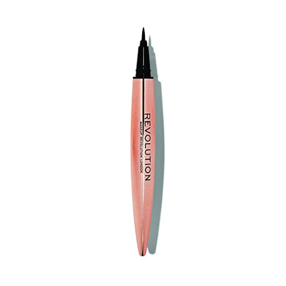 Revolution Beauty London Revolution Renaissance Flick Liquid Eyeliner Long-Lasting Liner With Easy Application Vegan & Cruelty- 0.95 Oz Revolution Beauty London Revolution Renaissance Flick Liquid Eyeliner Long-Lasting Liner With Easy Application Vegan & Cruelty- 0.95 Oz