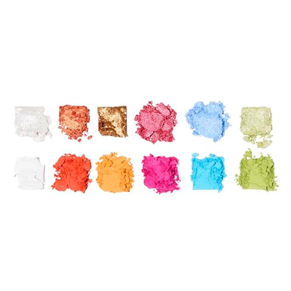Revolution Beauty London Revolution The Vibrant Icon Brights Palette 12 Pigmented Cream Matte & Shimmer Makeup Shades Blendable & Compact Formula Vegan & Cruelty- 3.53 Oz