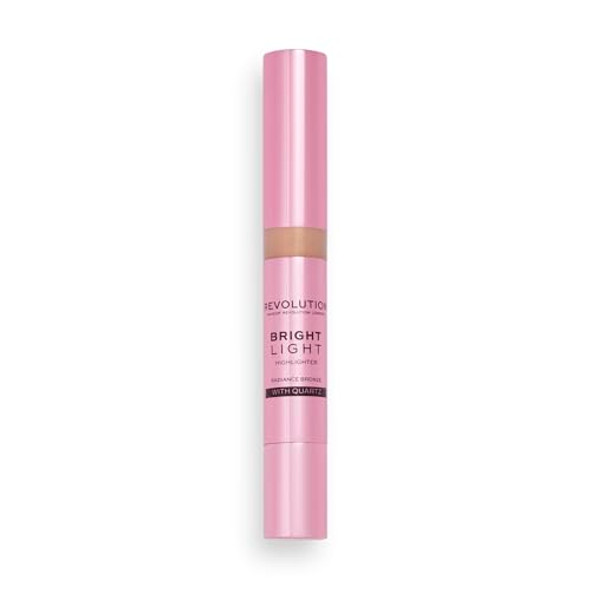 Revolution Beauty London Revolution Bright Light Liquid Highlighter Buildable Formula For A Luminous Skin Glow Vegan & Cruelty Radiance Bronze 0.10 Fl Oz