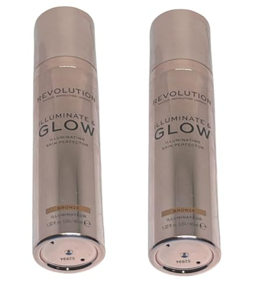 Revolution Beauty London Pack Of 2 Makeup Revolution Beauty Illuminate & Glow Skin Perfector Bronze