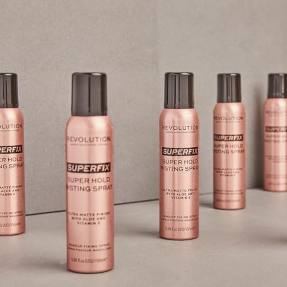 Revolution Beauty London Revolution Beauty Superfix Misting Makeup Setting Spray Ultra Matte & Shine Finish Long Lasting Wear Infused With Vitamin E 5 Fl. Oz.