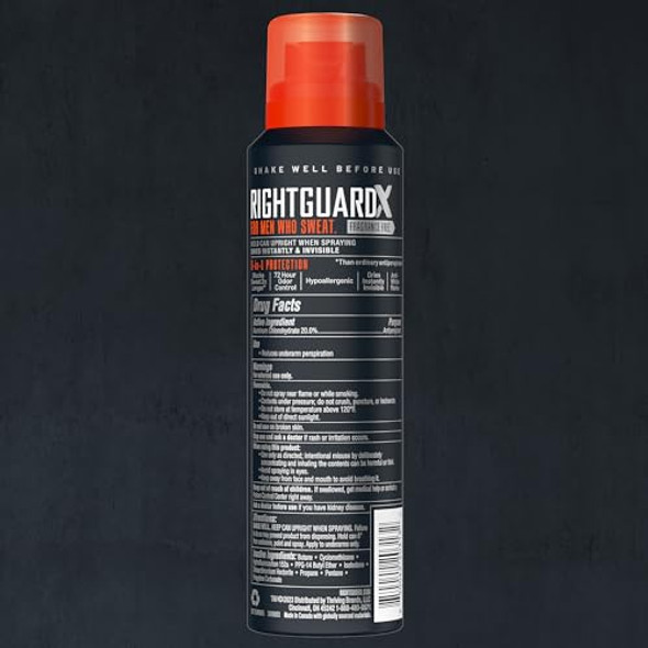 Right Guard Xtreme Defense Antiperspirant & Deodorant Spray 5-In-1 Protection Dry Spray Deodorant For Men Blocks Sweat 2X Longer 72-Hour Odor Control Fresh Blast Scent 3.8 Oz. (3 Count)