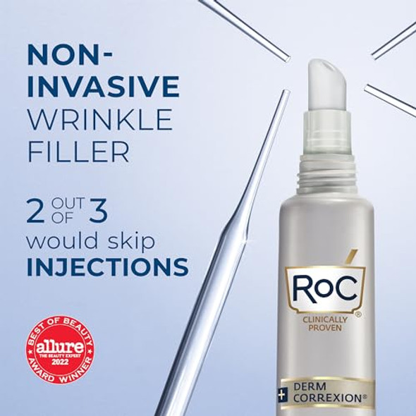 Roc Derm Correxion Fill + Treat Advanced Retinol Serum Wrinkle Filler Treatment With Hyaluronic Acid For Crow'S Feet 11 Wrinkles & Laugh Lines (.5 Fl Oz) With Retinol Packette (Packaging May Vary) Roc Derm Correxion Fill + Treat Advanced Retinol Serum Wrinkle Filler Treatment With Hyaluronic Acid For Crow'S Feet 11 Wrinkles & Laugh Lines (.5 Fl Oz) With Retinol Packette (Packaging May Vary)