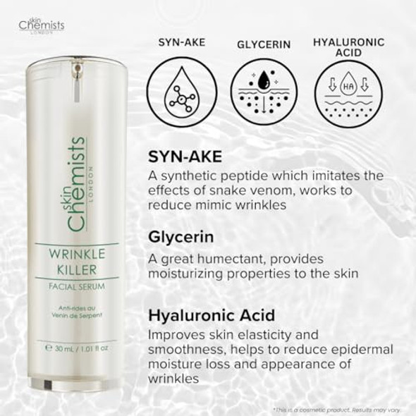Skin Chemists Wrinkle Killer 4% Syn-Ake Facial Serum