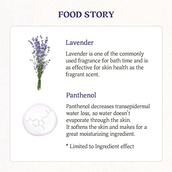 Skin Food Since 1957 Lavender Facial Mask Panthenol Contains Hydrating & Cooling Gel Wash-Off Mask For Sensitive Skin Shower-Proof Texture - Wash Off Exfoliating Mask 4.23 Oz.(120G)