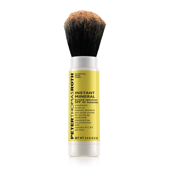 Peter Thomas Roth Instant Mineral Broad Spectrum SPF 45 Sunscreen, Brush-On Sunscreen Powder for On-the-Go UVA/UVB Protection