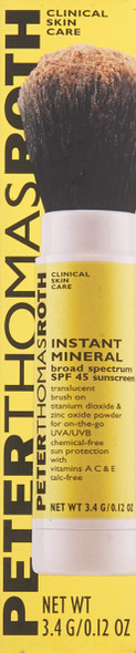 Peter Thomas Roth Instant Mineral Broad Spectrum SPF 45 Sunscreen, Brush-On Sunscreen Powder for On-the-Go UVA/UVB Protection