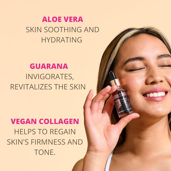 Skinny Tan Notox Face Tanning Drops - Hydrating Serum For Face With Vegan Collagen Guarana Aloe Vera - Reduces Appearance Of Imperfections - 1 Oz