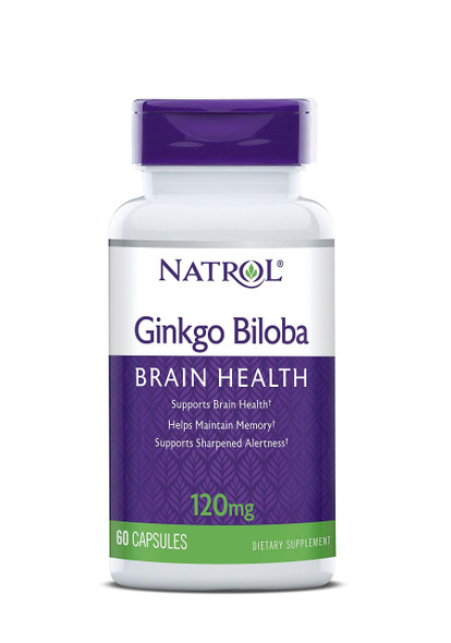 Natrol Ginkgo Biloba 120mg Capsules, 60 Count