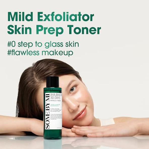 Some By Mi Aha Bha Pha 30 Days Miracle Toner – 5.07Oz 150Ml – Korean Salicylic Acid Exfoliating Face Toner For All Skin Types – Daily Pore Care & Oil Control With 2% Niacinamide – Korean Skin Care