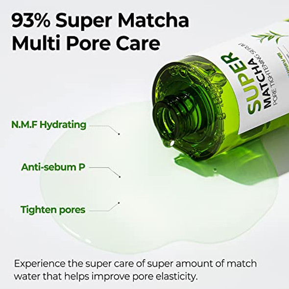 Some By Mi Super Matcha Pore Tightening Serum - 1.69Oz 50Ml - Made From Match Water For Sensitive Skin - Skin Moisturizing And Purifying Effect - Blackheads Sebum And Pore Care - Korean Skin Care Some By Mi Super Matcha Pore Tightening Serum - 1.69Oz 50Ml - Made From Match Water For Sensitive Skin - Skin Moisturizing And Purifying Effect - Blackheads Sebum And Pore Care - Korean Skin Care
