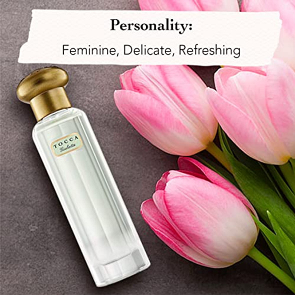 Tocca Eau De Parfum Set For Women Giulietta (20Ml + 50Ml) - Fresh Floral Pink Tulips Green Apple Vanilla Orchid Hand-Finished Bottle