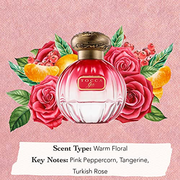 Tocca Women'S Perfume Gia Fragrance 1.7Oz (50 Ml) - Warm Floral Pink Peppercorn Tangerine Turkish Rose - Hand-Finished Bottle