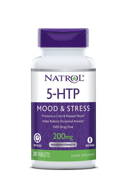 Natrol: 5-HTP Time Release 200 mg, 30 tabs (2 Pack)