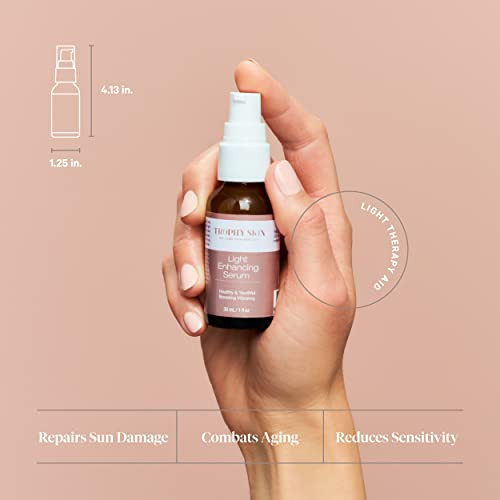 Trophy Skin Trophy Skin Light Enhancing Serum - Antioxidant Serum For Red Light Therapy And Home Spa Treatment - Anti-Aging Face Moisturizer For Women - 10Ml