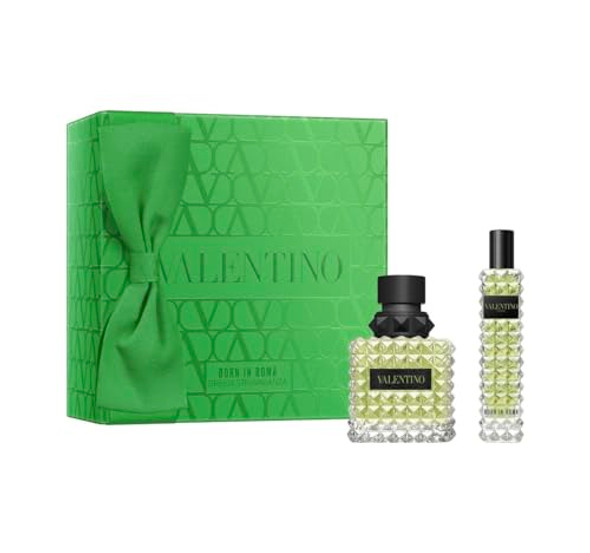 Valentino Born In Roma Donna Green Stravaganza Christmas Edition 2-Pcs Set (Eau De Parfum 1.7 Fl Oz + Eau De Parfum 0.5 Fl Oz)