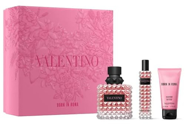 Valentino Donna Born In Roma Set (Eau De Parfum 3.4 & 0.5 Fl Oz Sprays Body Lotion 1.7 Fl Oz)