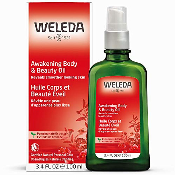 Weleda Awakening Pomegranate Body And Beauty Oil 3.4 Fluid Ounce Plant Rich Body And Beauty Oil With Pomegranate Seed Jojoba And Sesame Oils