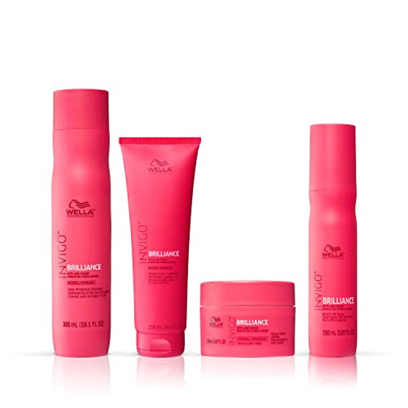 Wella Professionals Invigo Brilliance Conditioner For Coarse Colored Hair Color Protecting & Color Vibrancy Conditioner 33.8 Fl Oz