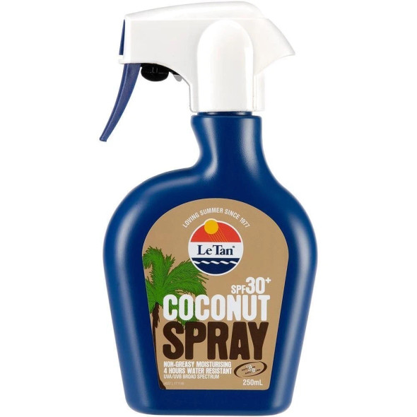 Le Tan Coconut Spray Sunscreen SPF30+ 250mL