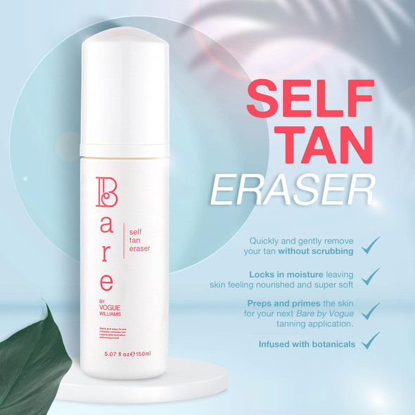 Bare by Vogue Self Tan Eraser 150ml - Hydrating Fake Tan Remover - Preps & Primes Skin in 5-10 Minutes Paraben-Free - Infused with Botanicals Bare by Vogue Self Tan Eraser 150ml - Hydrating Fake Tan Remover - Preps & Primes Skin in 5-10 Minutes Paraben-Free - Infused with Botanicals