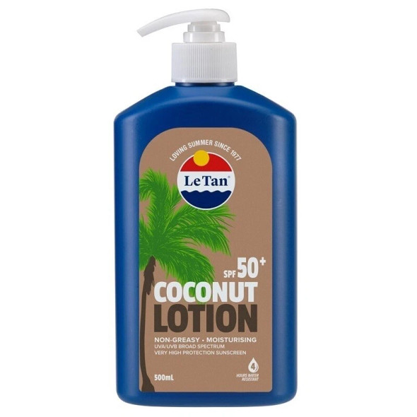 Le Tan Coconut Lotion Sunscreen SPF 50 500mL
