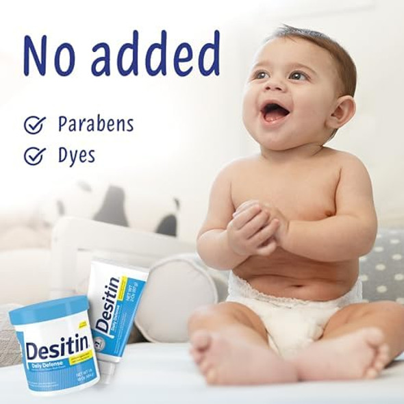 Desitin Daily Defense Baby Diaper Rash Cream With Zinc Oxide To Treat Relieve & Prevent Diaper Rash Hypoallergenic Dye- Phthalate- & Paraben- 4.8 Oz