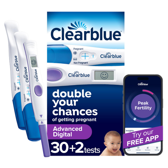 Clearblue Advanced Digital Ovulation Test Kit 32 Ct Clearblue Advanced Digital Ovulation Test Kit 32 Ct