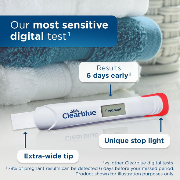 Clearblue Early Digital Pregnancy Test Early Detection at Home Pregnancy Test 2 Ct