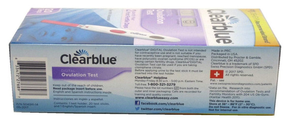 Clearblue Digital Ovulation Test 20 Tests Clearblue Digital Ovulation Test 20 Tests