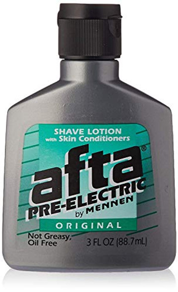 Afta Shave Lotion With Skin Conditioners Pre-Electric By Mennen Original Not Greasy Oil 3 Fl Oz - 3 Pack